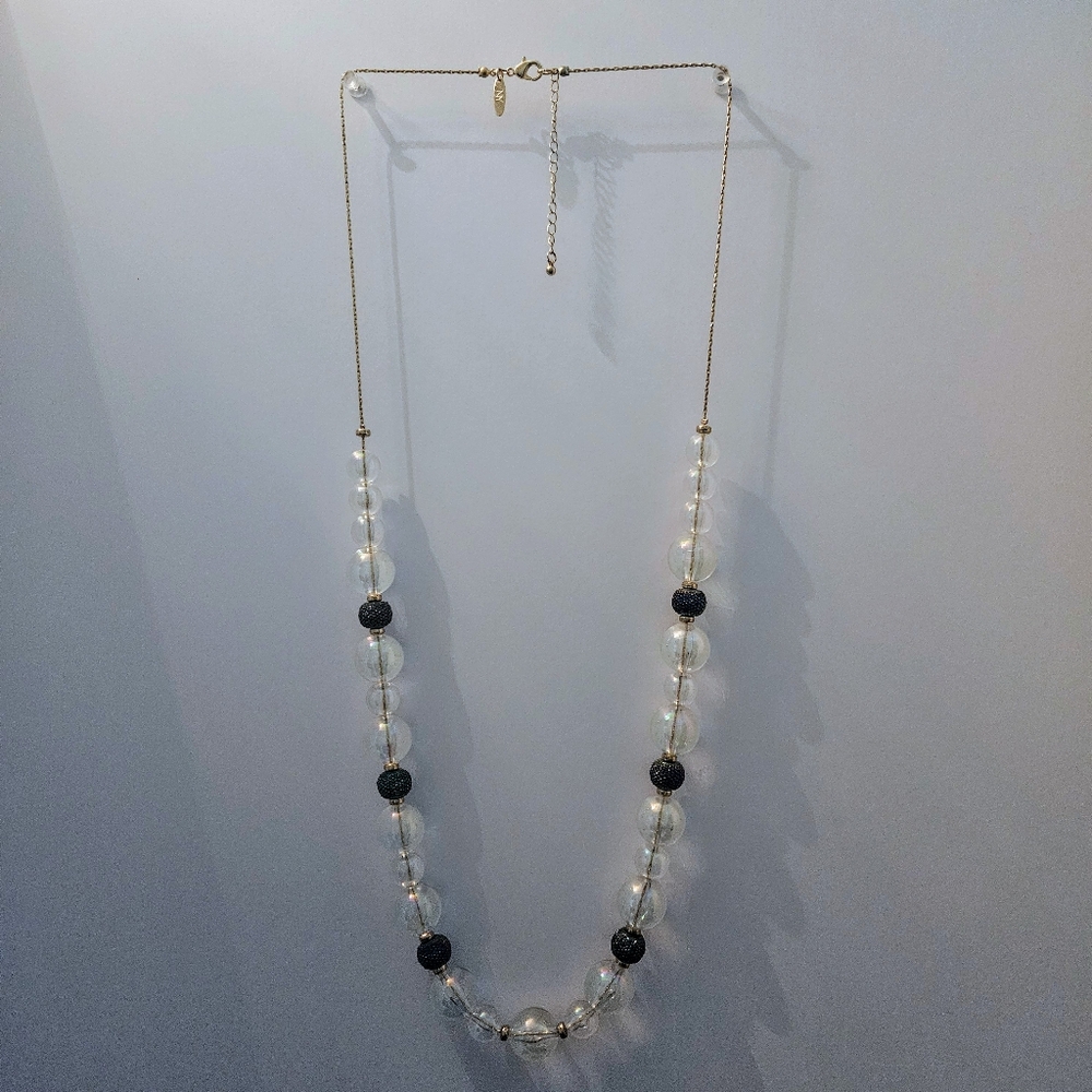 Iridescent Glass Bead Necklace